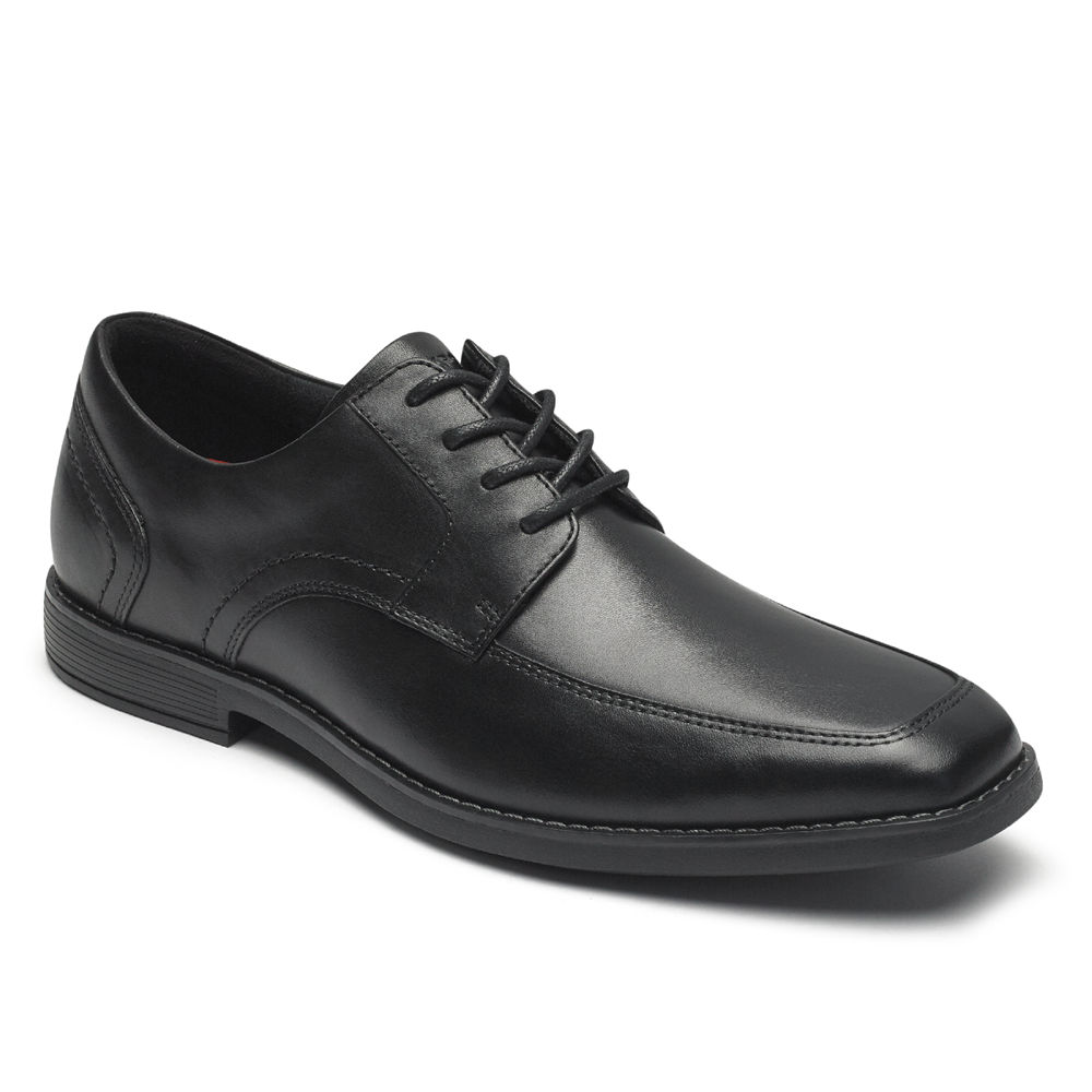 Rockport Singapore Mens Oxfords - Slayter Apron Toe Black - PH6453028